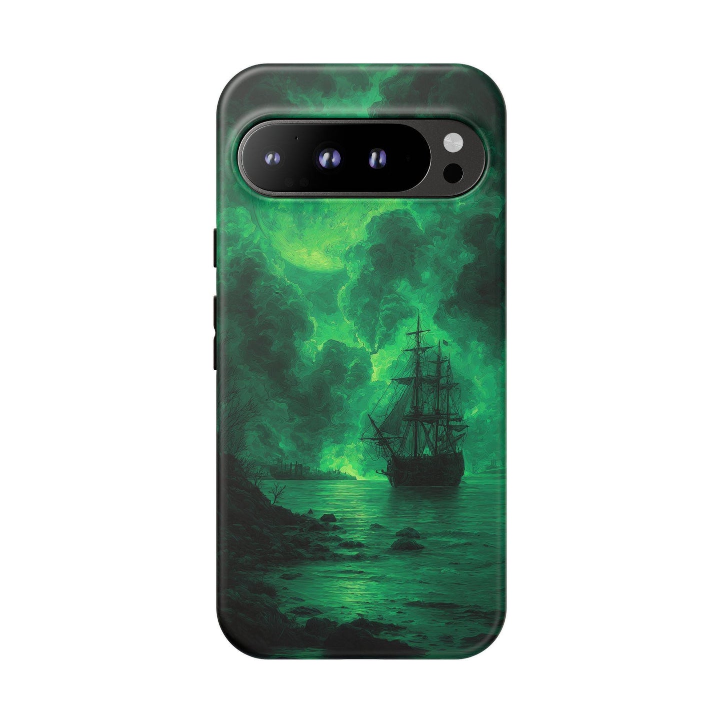 Ghost Pirate Ship Green Atmosphere