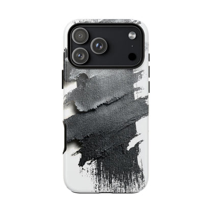 Charcoal Brush Strokes Gray Cascade