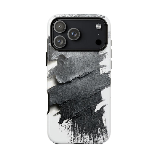Charcoal Brush Strokes Gray Cascade