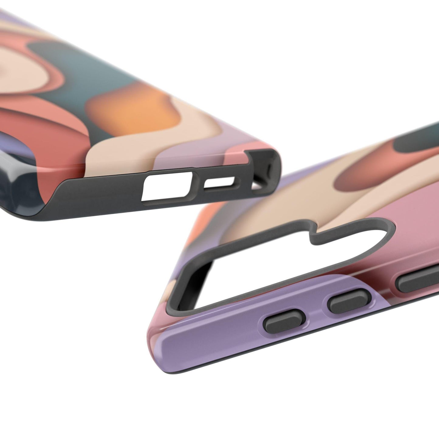 Pink Beige Abstract Wavy Pattern