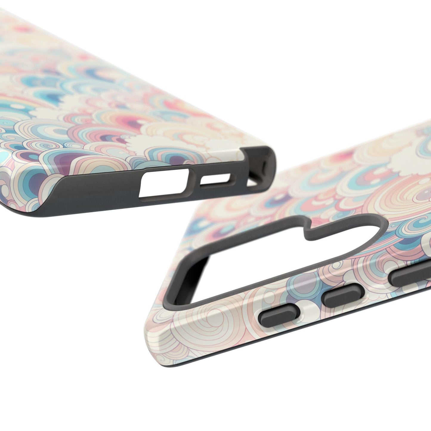 Pastel Rainbow Curve Swirls