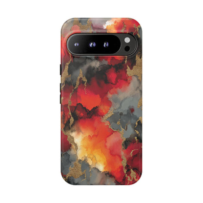 Molten Flame Abstract Marble
