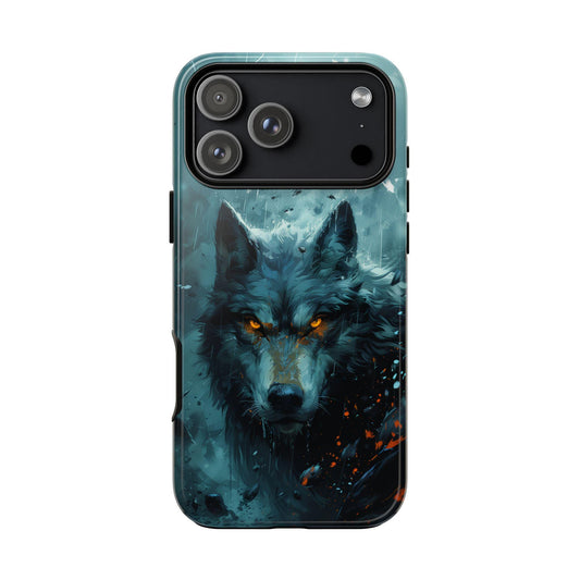 Gray Wolf in Rain Drawing