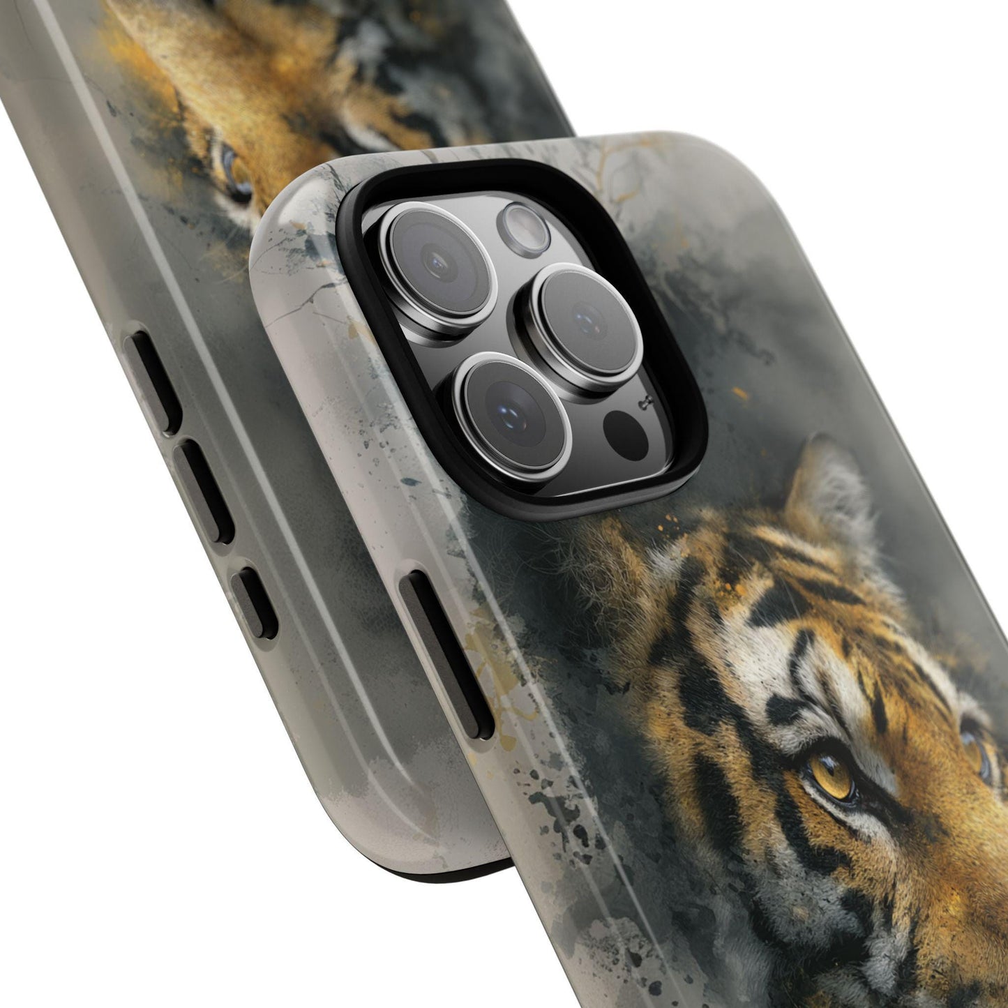 Tiger Watercolor Gray