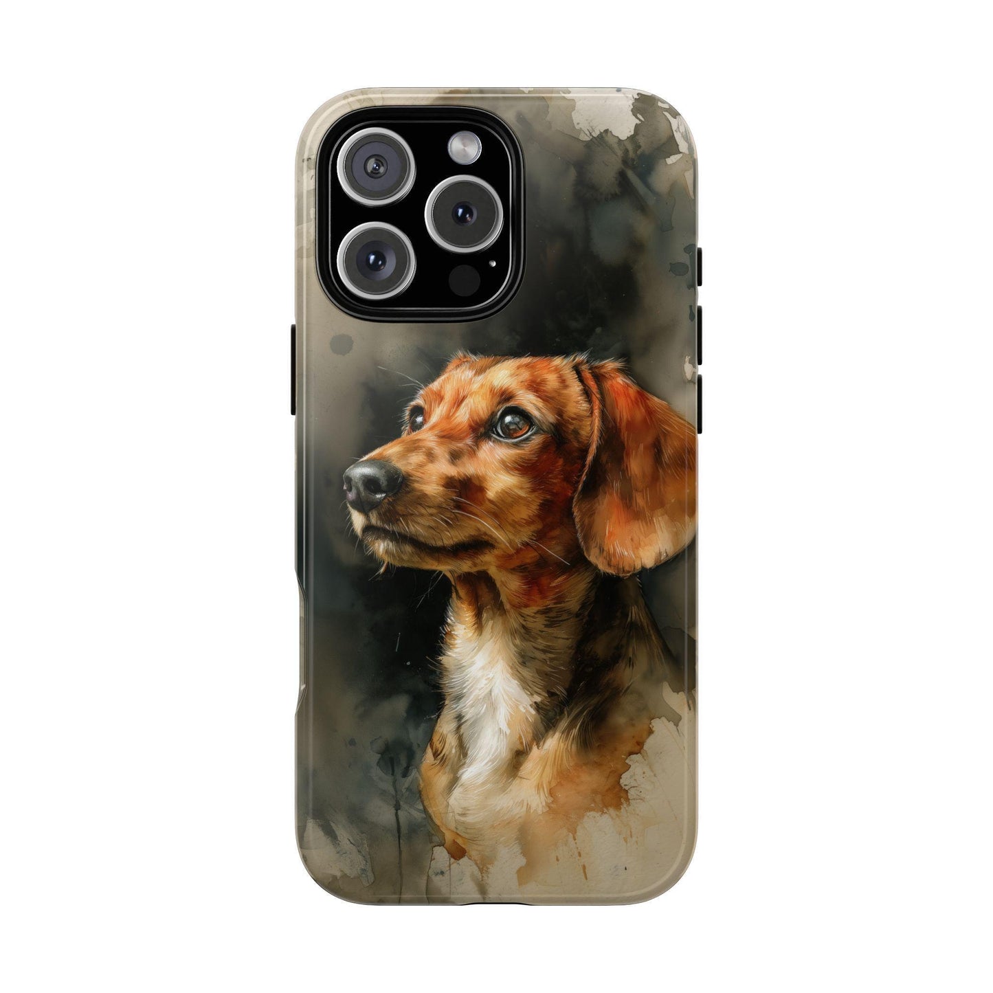 Dachshund Watercolor Dog Portrait