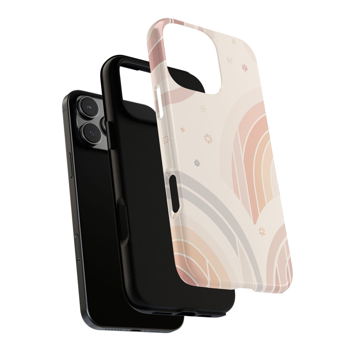 Retro Arcs Pastel Beige Coral