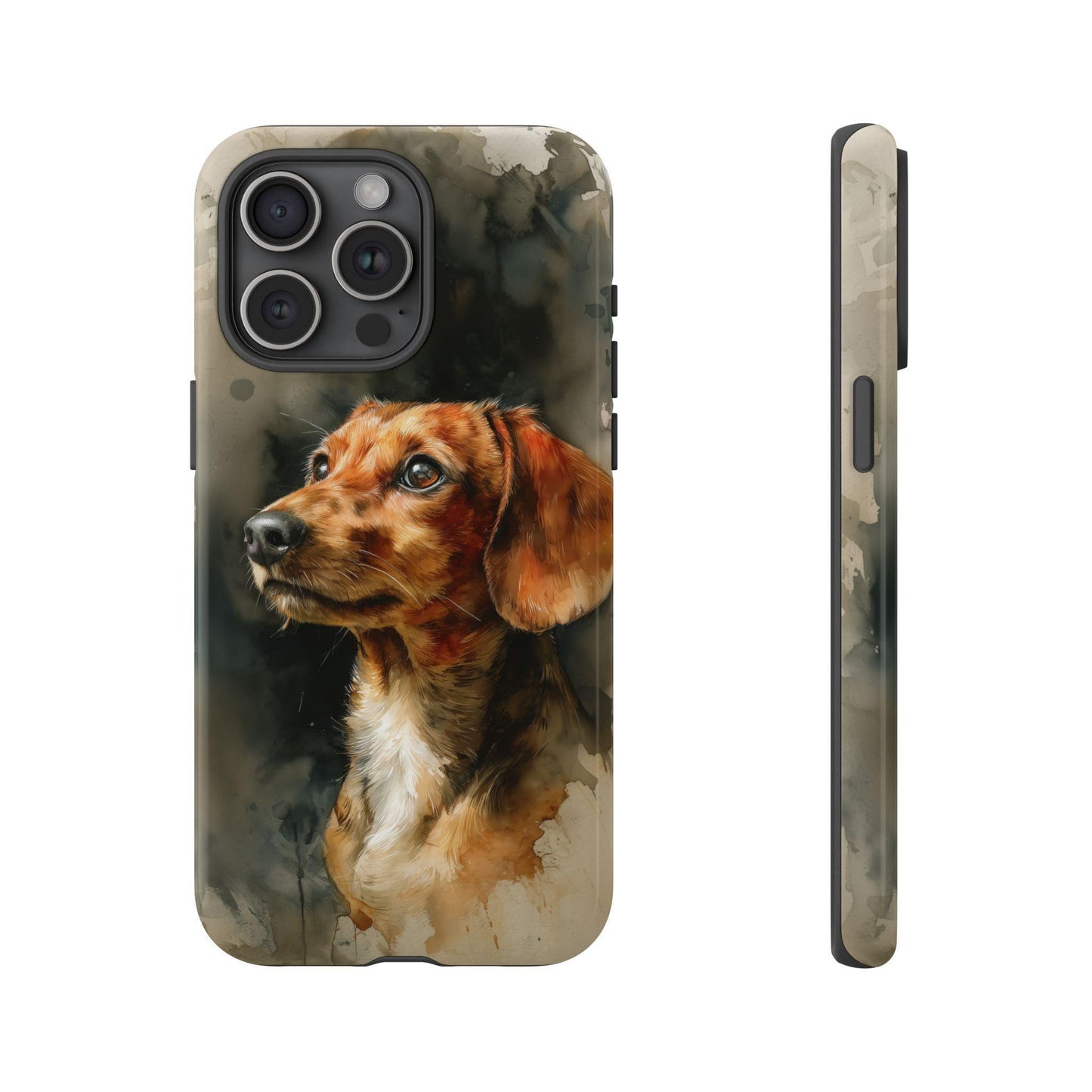 Dachshund Watercolor Dog Portrait