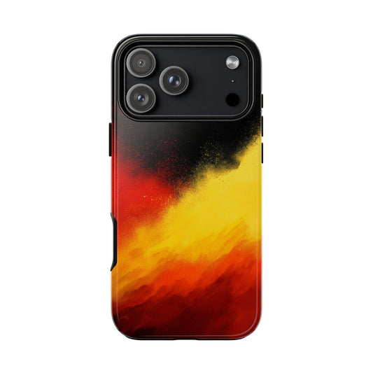 Yellow Orange Gradient Black Paint