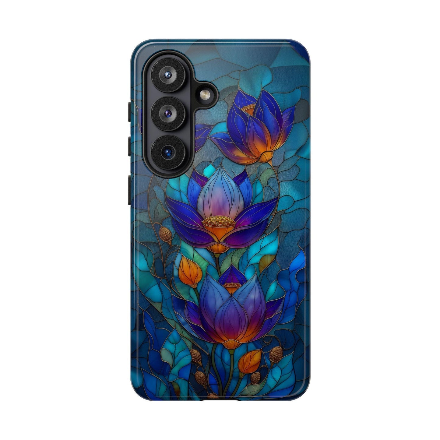 The image is a collage of three images, each depicting a different type of phone case: a matte finish, a glossy finish, and a phone model.