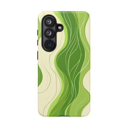 Lime Green Wavy Line Pattern