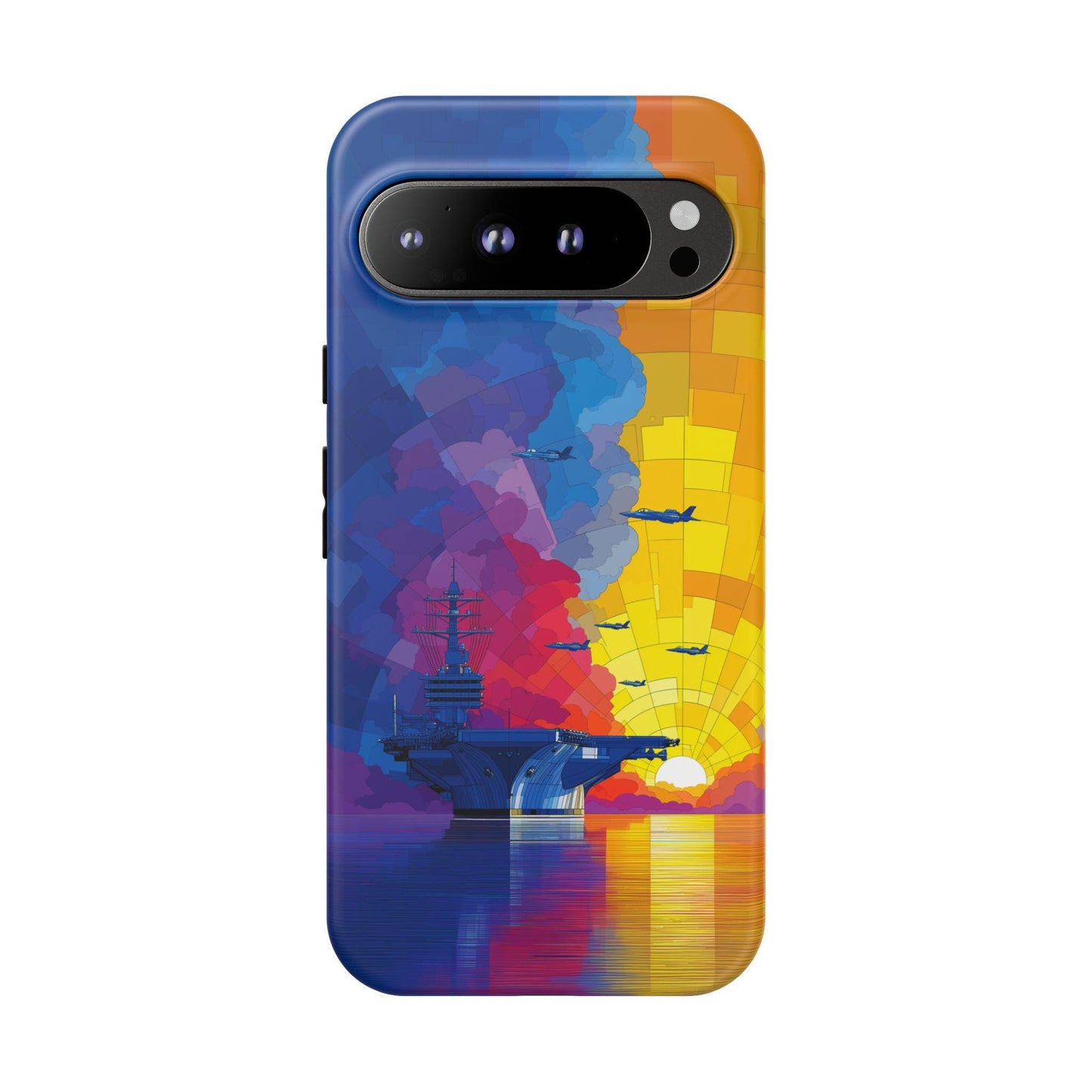 Aircraft Carrier Vector Sunset Military Jets