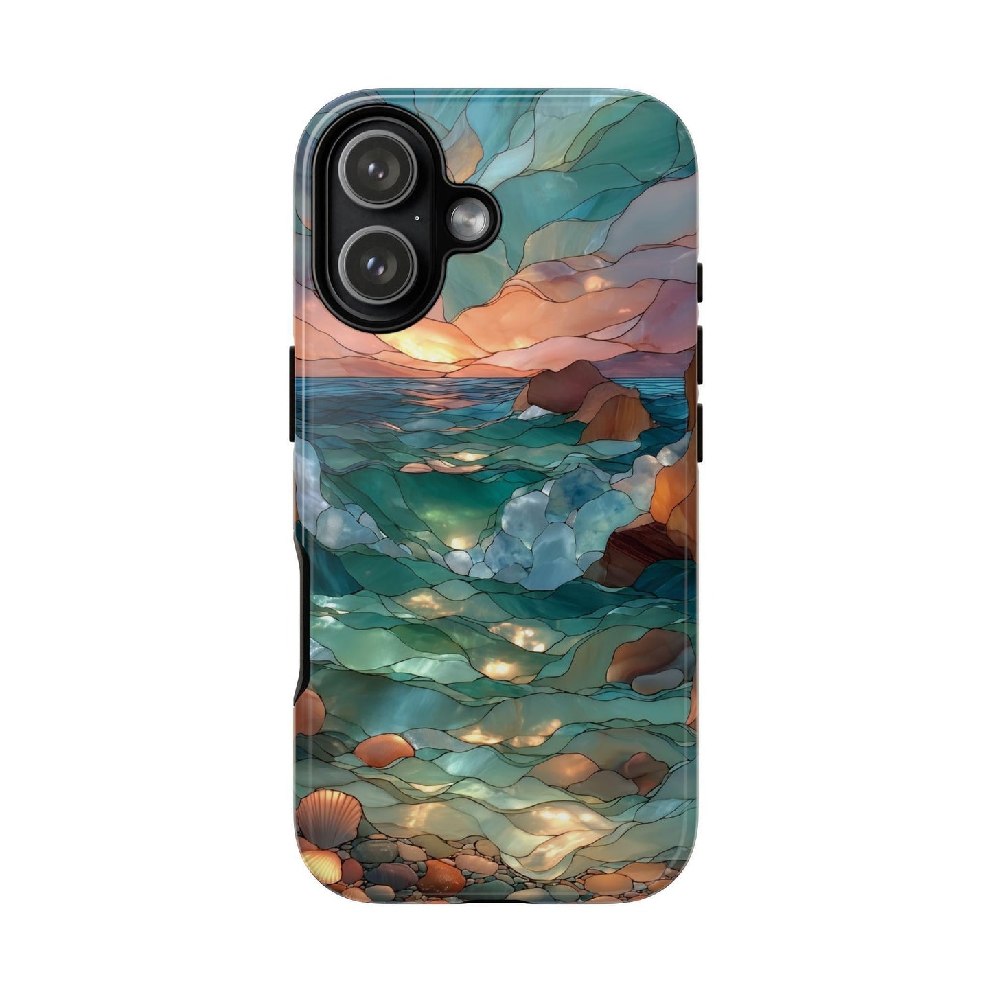 Stained Glass Rocky Beach
