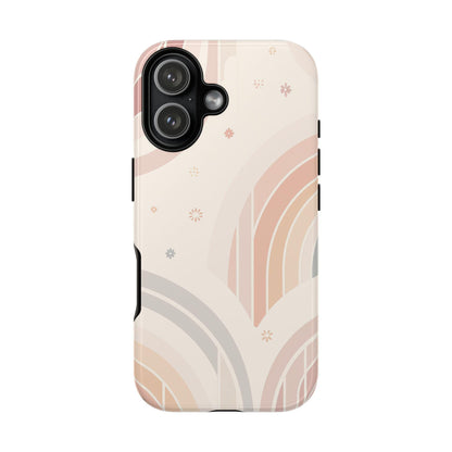 Retro Arcs Pastel Beige Coral