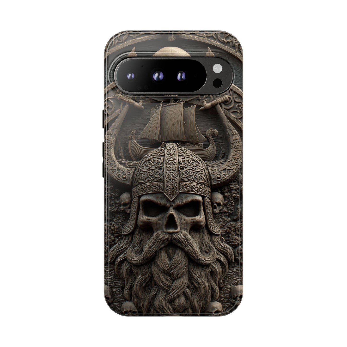 Viking Skull Horn Helmet Emblem