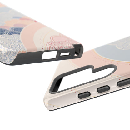 Retro Abstract Pastel Blue Pink